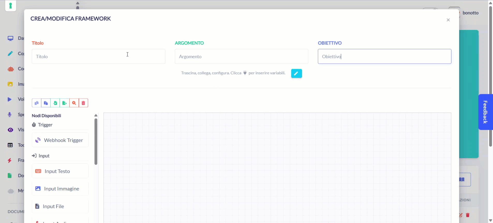 Interfaccia Framework MrktgAI